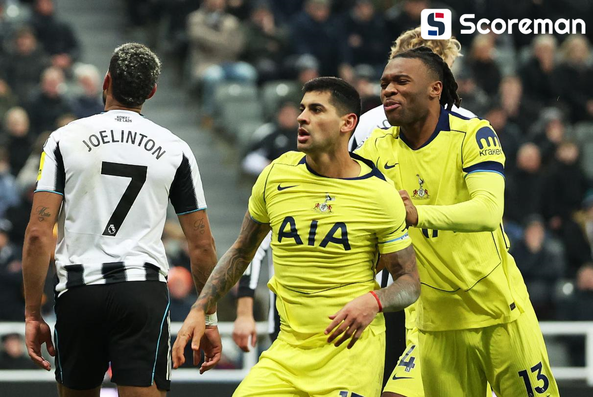 토트넘, 뉴캐슬전 2-2 극장 무승부... 로메로 2골 원맨쇼